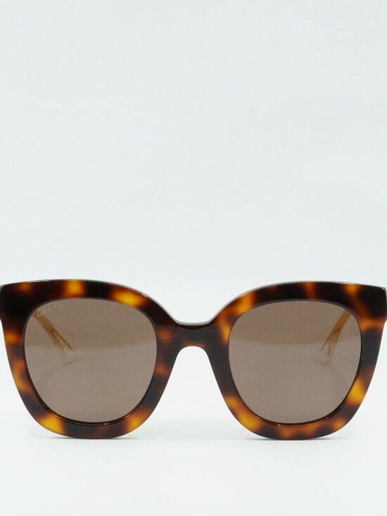 Gucci GG0564SN 002 Cat Eye Sunglasses - Havana / Brown main image 4
